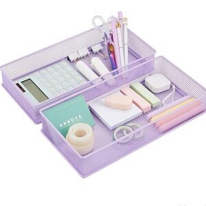 ❌TRADED❌ Purple Mesh Desk Organizer 2 pack